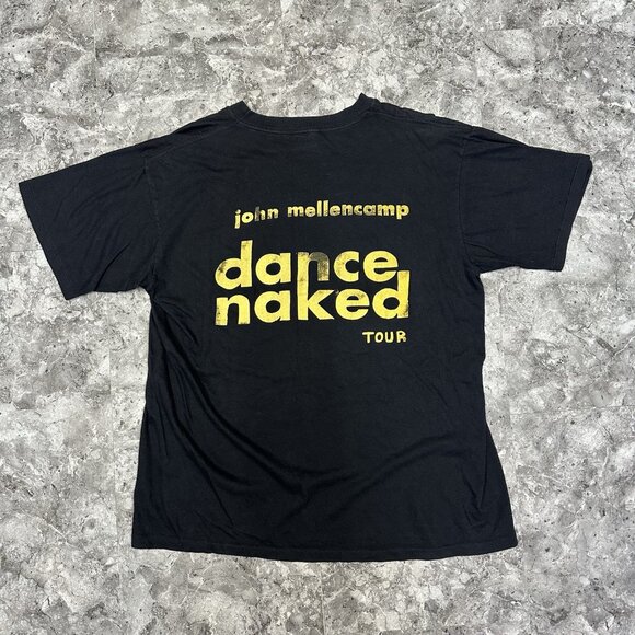 Vintage John Mellencamp Dance Naked T-Shirt Blues Rock Band Tour Size L - Picture 2 of 5